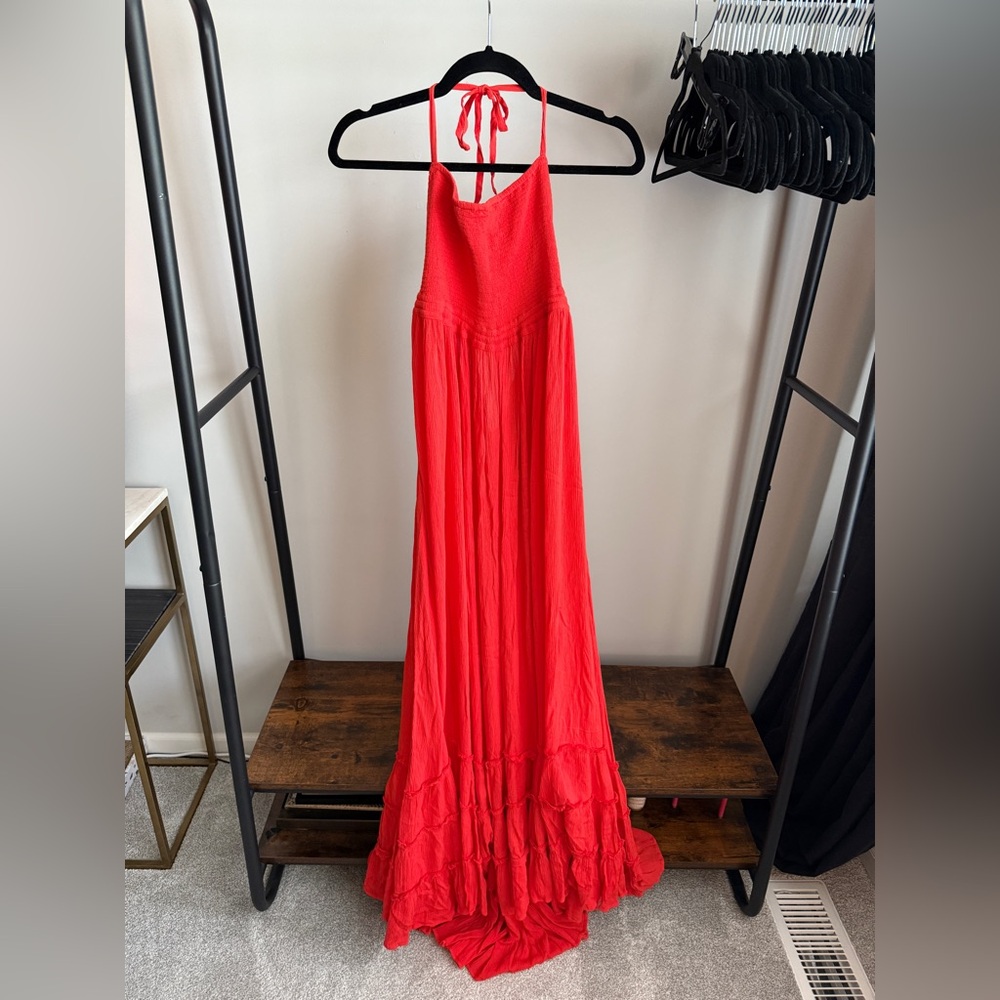 Free People ExtraTropical Maxi Dress Size M Bright Red